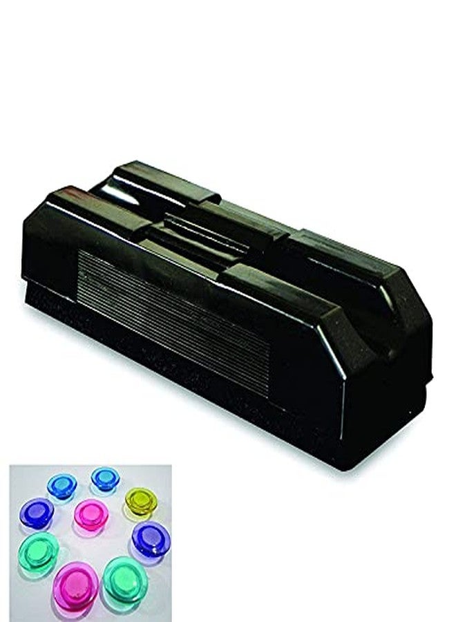 IMPRINT 1 Pc Strong Magnetic - White Board Duster and 10 Magnet Buttons for Magnetic White Boards,Fridge,Racks & Almirah - Image 1